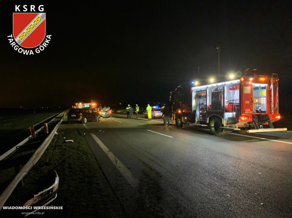 Wypadek na A2. Jedna osoba trafiła do szpitala