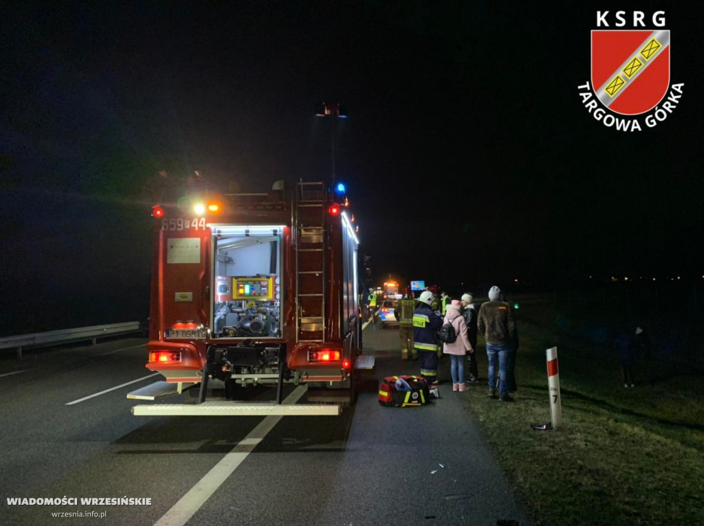 Wypadek na A2. Jedna osoba trafiła do szpitala