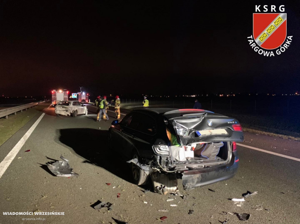 Wypadek na A2. Jedna osoba trafiła do szpitala