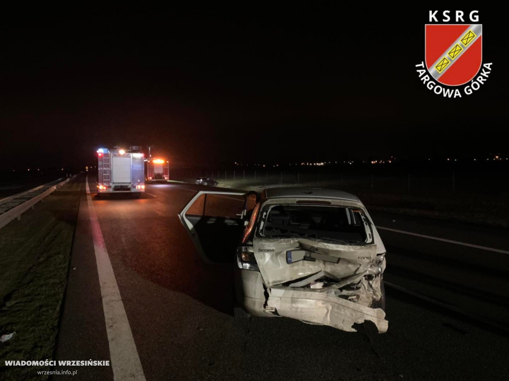 Wypadek na A2. Jedna osoba trafiła do szpitala