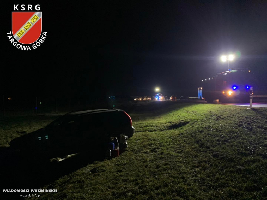 Wypadek na A2. Jedna osoba trafiła do szpitala