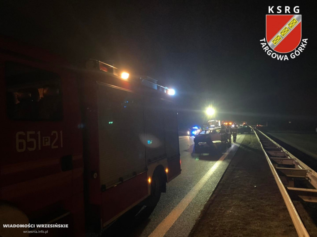 Wypadek na A2. Jedna osoba trafiła do szpitala