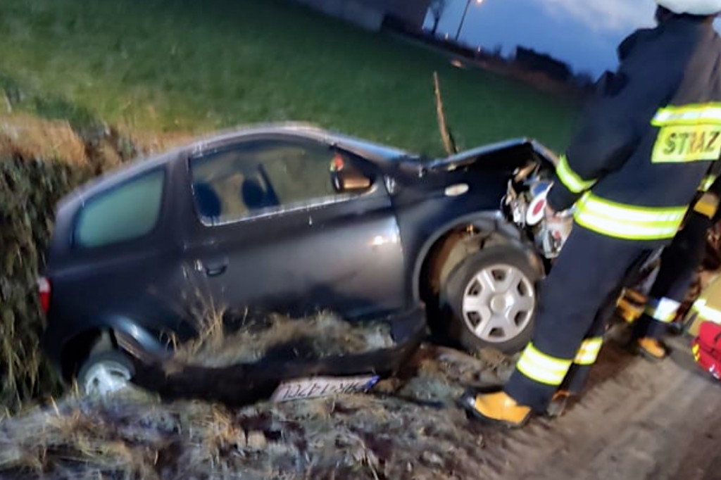 Wypadek drogowy w Zielińcu