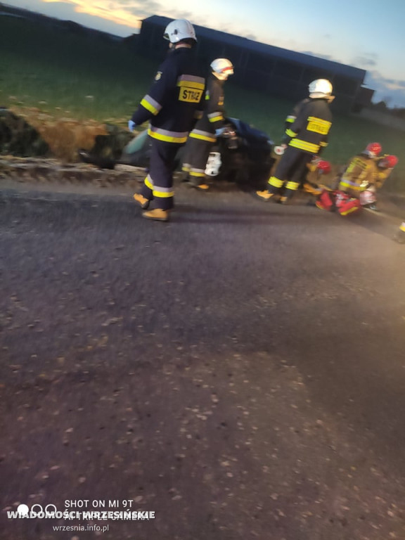 Wypadek drogowy w Zielińcu