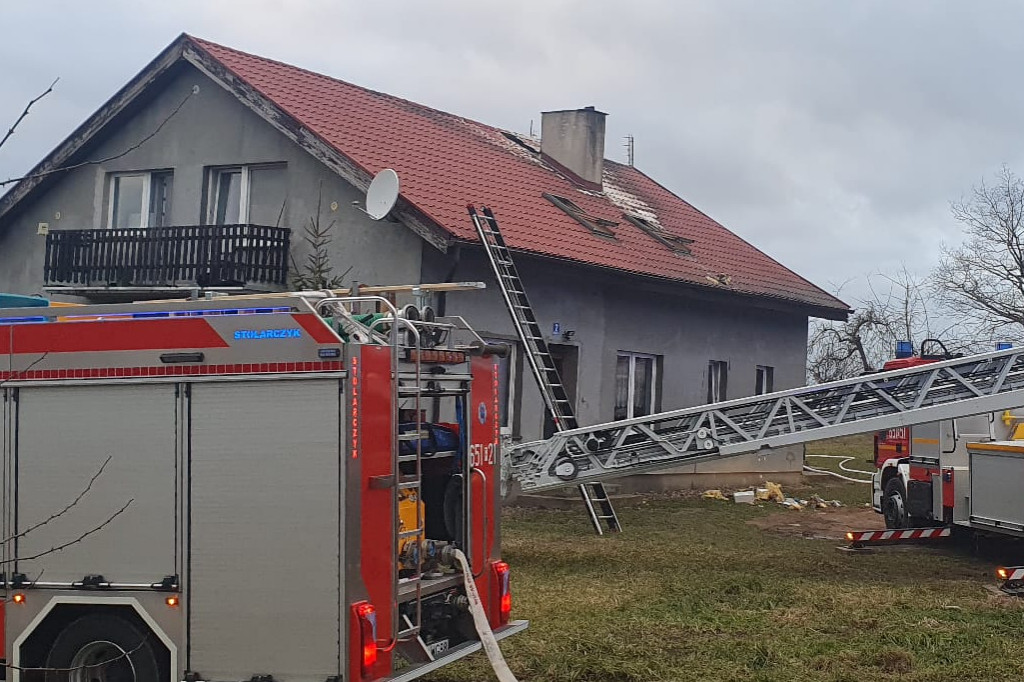 Pożar domu w Pałczynie. Są duże straty