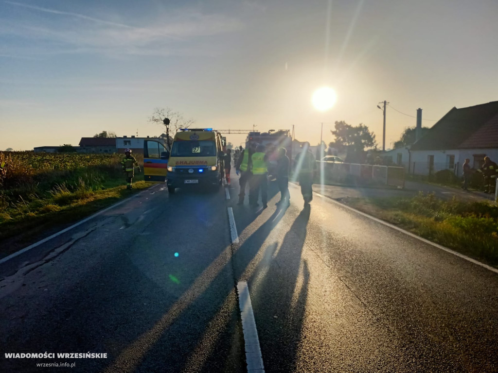 Wypadek na drodze krajowej. Jedna osoba ranna
