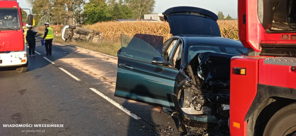 Wypadek na drodze krajowej. Jedna osoba ranna