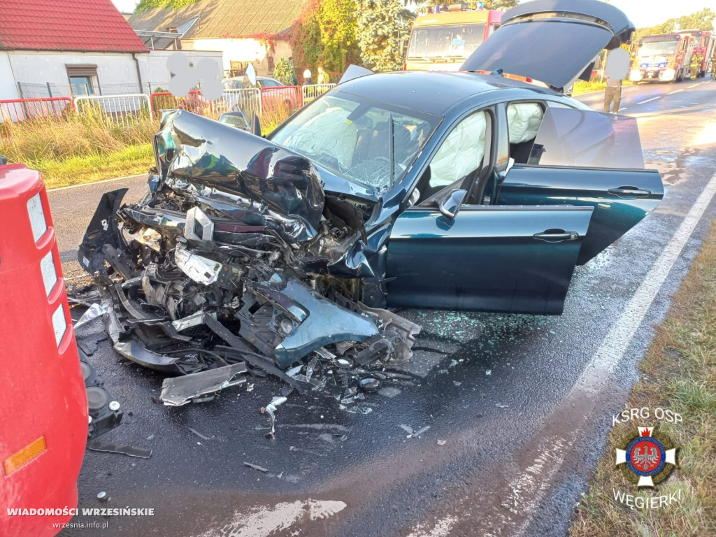 Wypadek na drodze krajowej. Jedna osoba ranna
