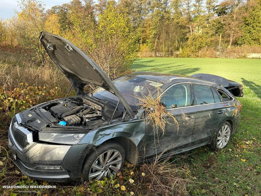 Kierujący audi stracił panowanie nad pojazdem