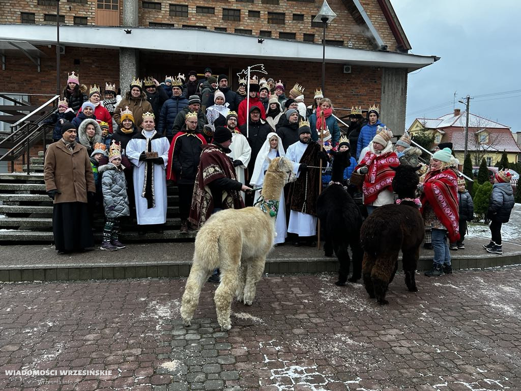 Trzej Królowie na Lipówce. Towarzyszyły im alpaki