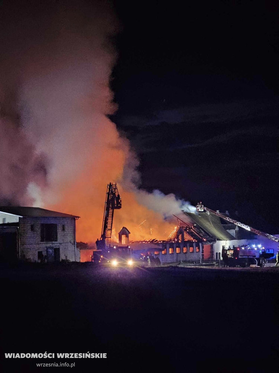 Ogromny pożar. Stodoła spłonęła doszczętnie FOTO