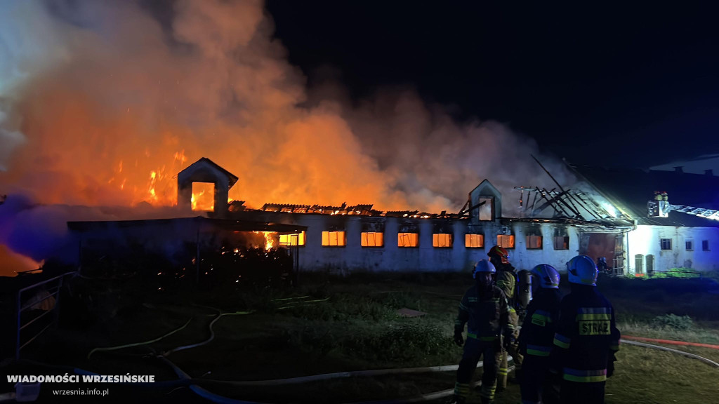 Ogromny pożar. Stodoła spłonęła doszczętnie FOTO