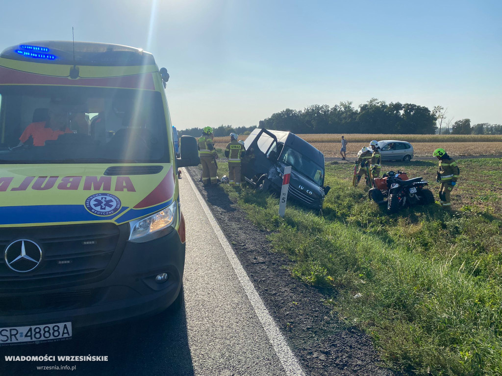 Zderzenia quada i samochodu w Białym Piątkowie