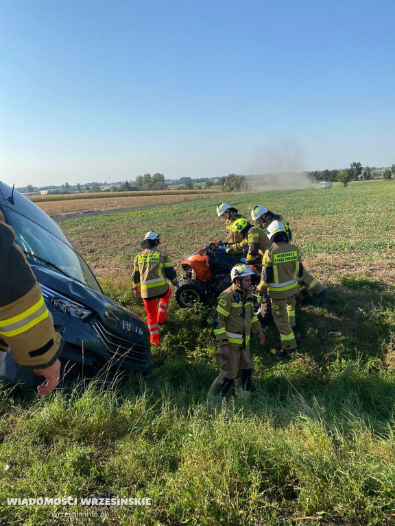 Zderzenia quada i samochodu w Białym Piątkowie