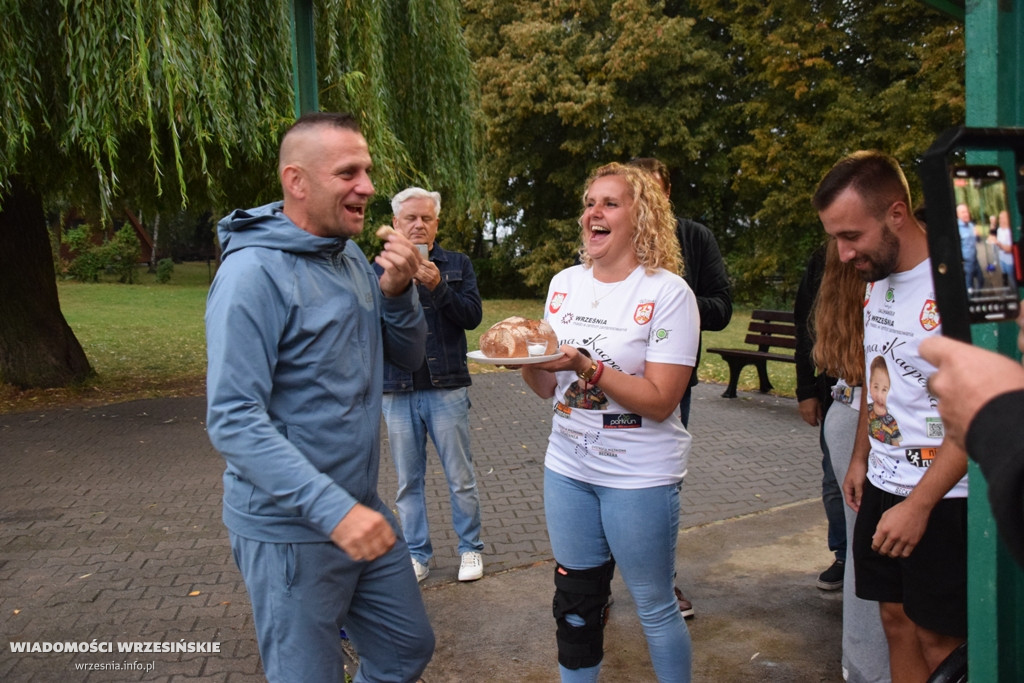 Powitanie Dawida Czerwińskiego we Wrześni