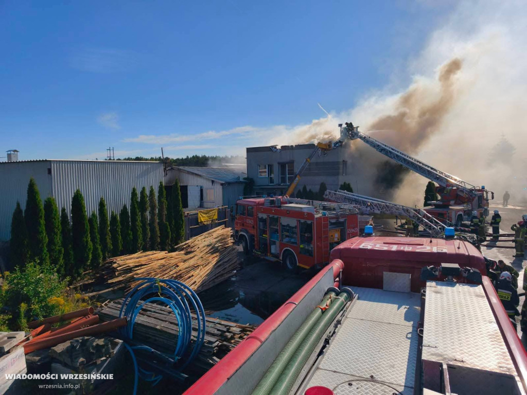 Pożar tartaku. Są bardzo duże straty [FOTO]