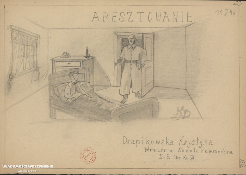 Rysunki wrzesińskich dzieci z 1946 roku