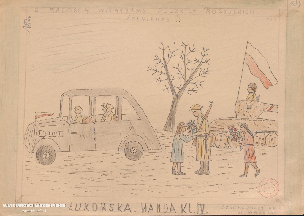 Rysunki wrzesińskich dzieci z 1946 roku