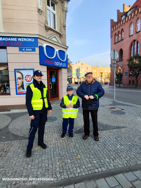 Odblaskowa szkoła na ulicach Wrześni