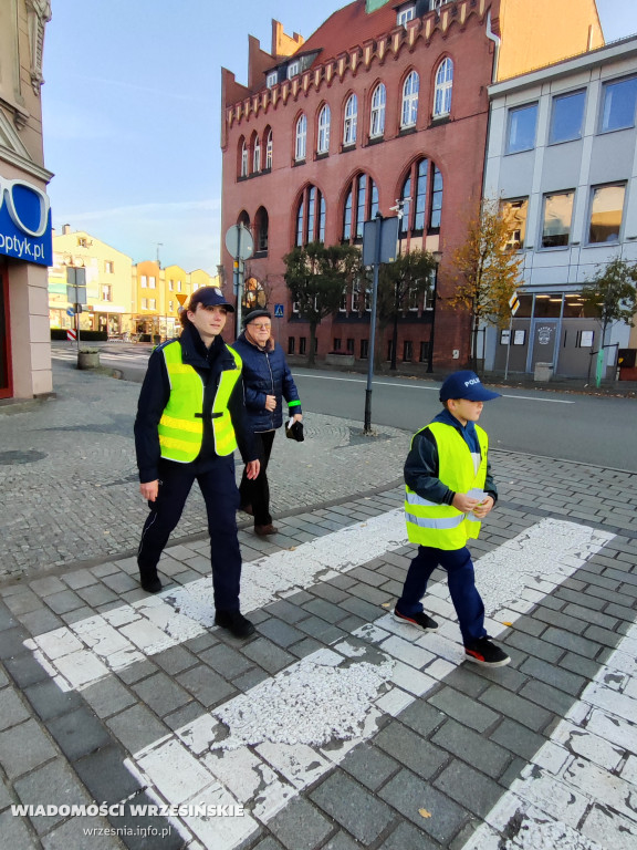Odblaskowa szkoła na ulicach Wrześni