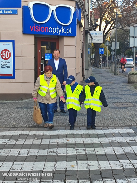 Odblaskowa szkoła na ulicach Wrześni