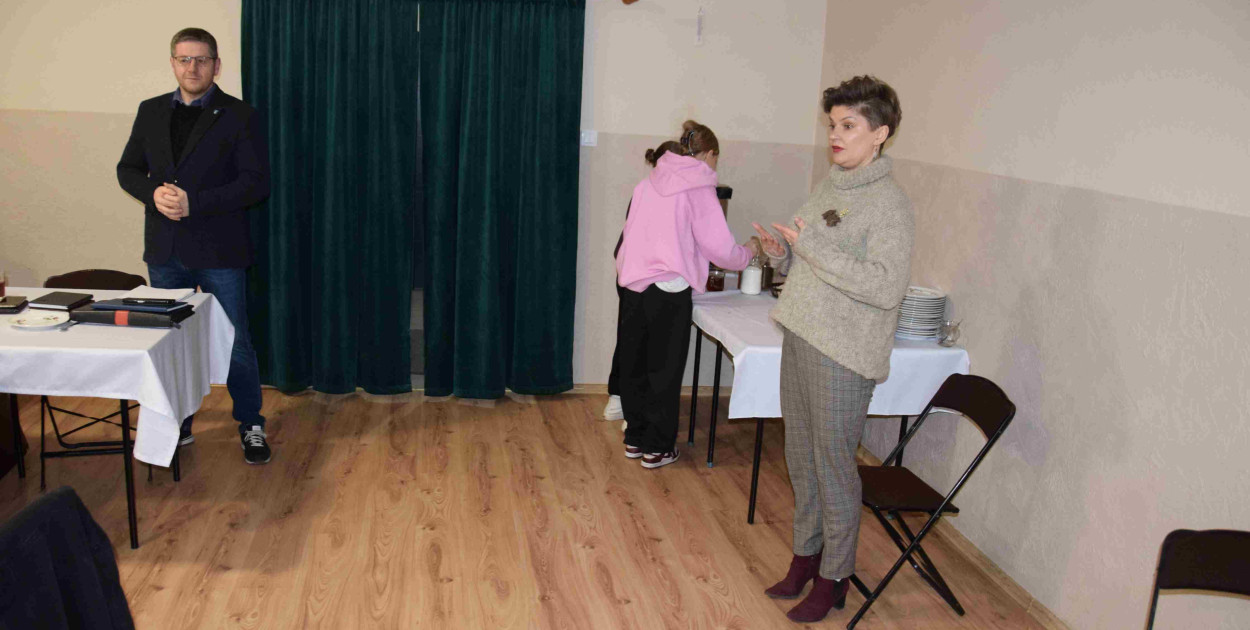 Zebranie wiejskie w Spławiu