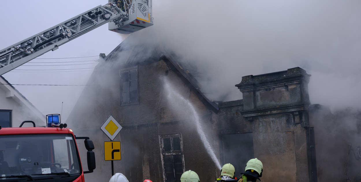 Pożar pustostanu w Pyzdrach
