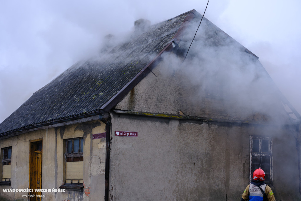 Pożar pustostanu w Pyzdrach