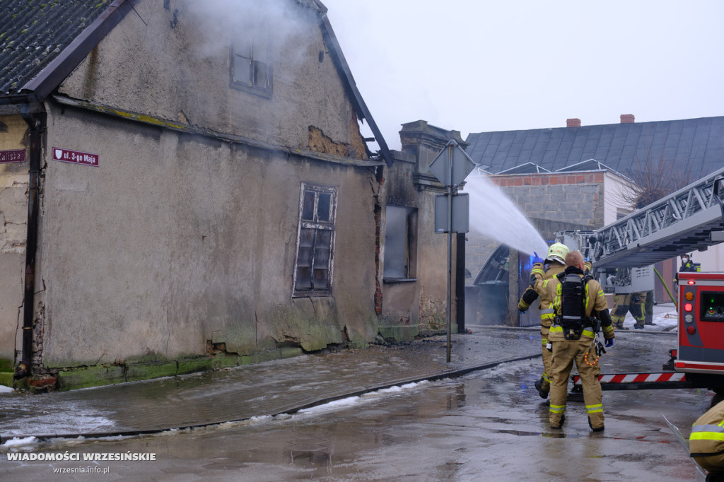 Pożar pustostanu w Pyzdrach