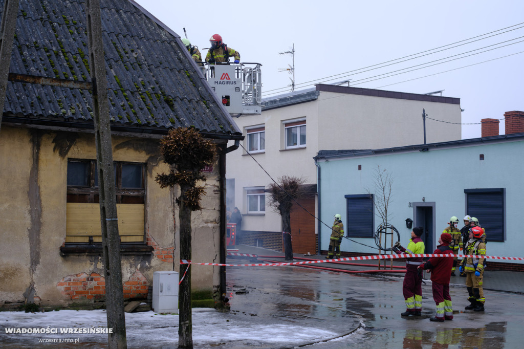 Pożar pustostanu w Pyzdrach