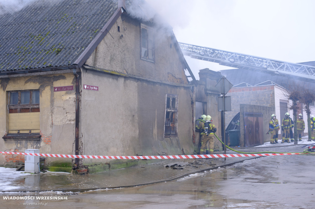 Pożar pustostanu w Pyzdrach