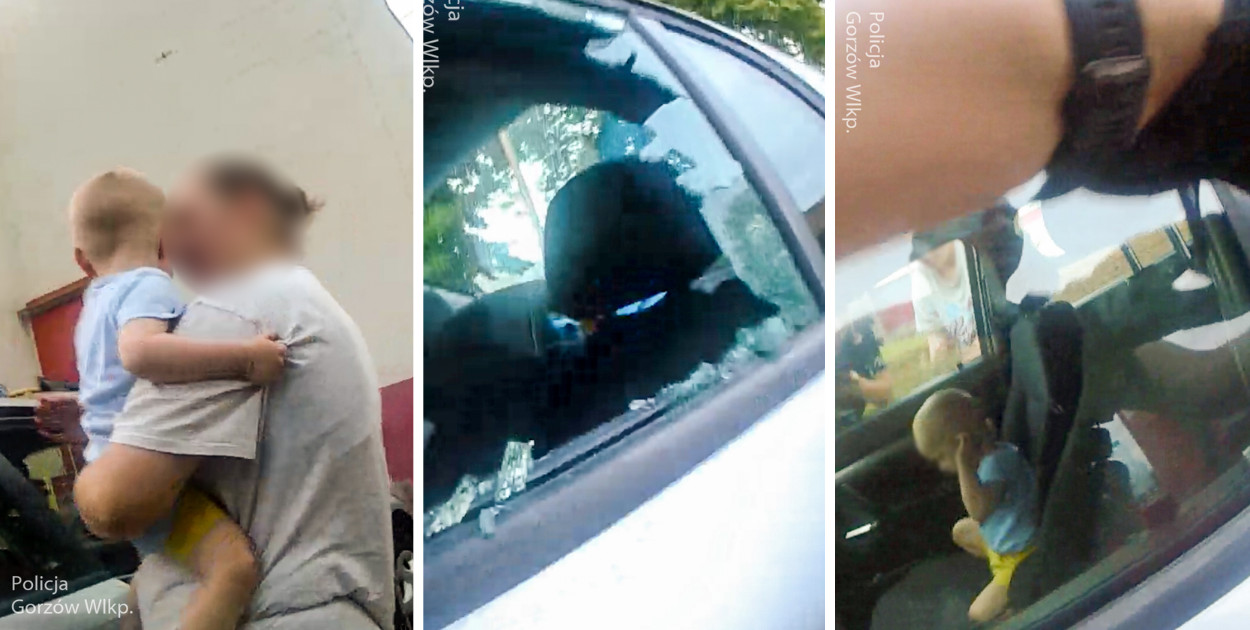 Chwile strachu na myjni. Policjanci musieli wybić szybę w aucie!