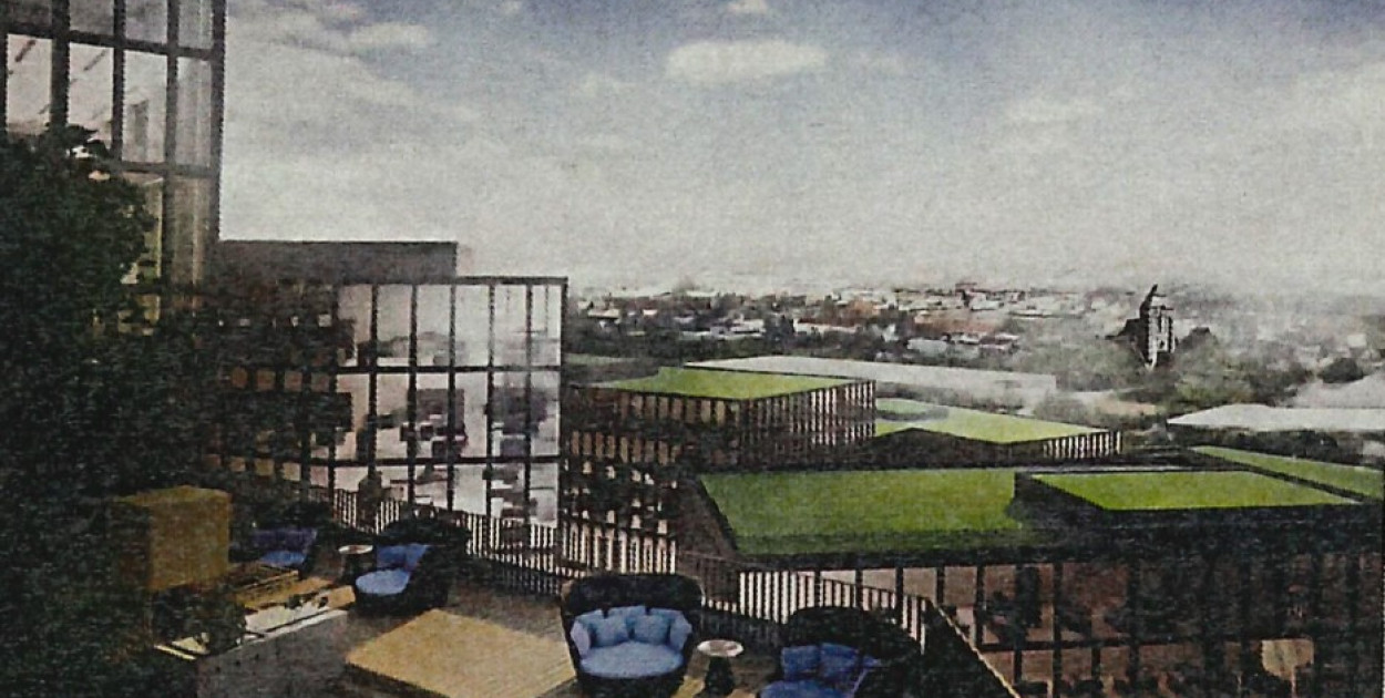 Zielone tarasy i drzewa na rynku. Września okiem studentów