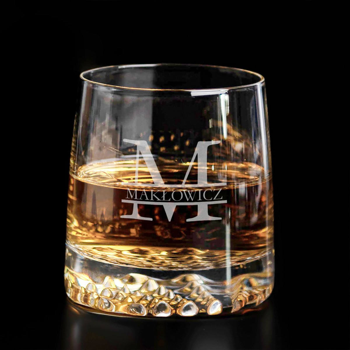 	Elegancka szklanka do whisky z grawerem MONOGRAM