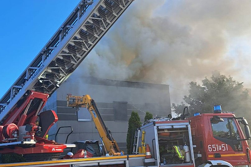 Pożar tartaku. Są bardzo duże straty [FOTO]