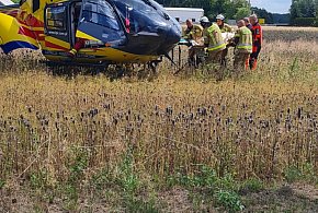 Poważny wypadek w Białym Piątkowie. Lądował helikopter LPR-37971