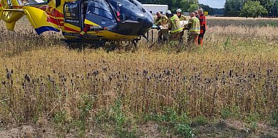 Poważny wypadek w Białym Piątkowie. Lądował LPR-37971