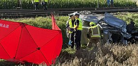 28-latek zginął z zderzeniu z pociągiem [FOTO]