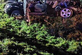 Wypadek na granicy powiatów. Wysłano pięć zastępów-40860