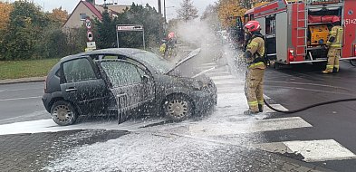 Pożar samochodu na ul. Kaliskiej we Wrześni-39792