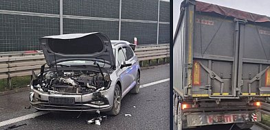 REGION: Osobówka skasowana, tir ledwo draśnięty. Wypadek wrześnianina-40839