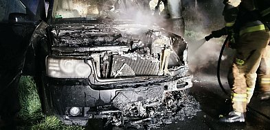 Pożar samochodu w Racławkach. Duże straty