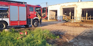 Pożar w budynku inwentarskim w Sokołowie [FOTO]