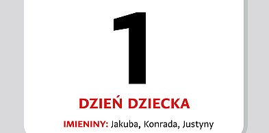 Kartka z kalendarza. 1 czerwca - Dzień Dziecka