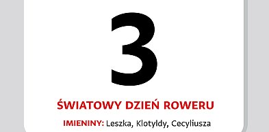 Kartka z kalendarza – 3 kwietnia – Światowy Dzień Roweru