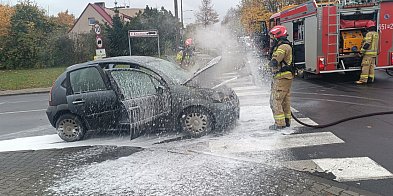 Pożar samochodu na ul. Kaliskiej we Wrześni-39792