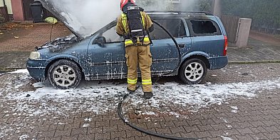 Pożar samochodu na ul. Ciszaka we Wrześni [FOTO]-39842