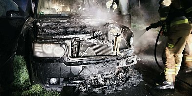 Pożar samochodu w Racławkach. Duże straty