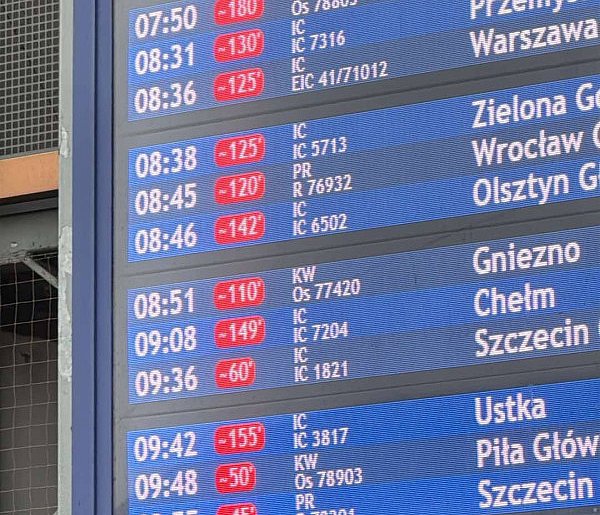 Paraliż na kolei po marznącym deszczu. Poważne opóźnienia pociągów w Wlkp