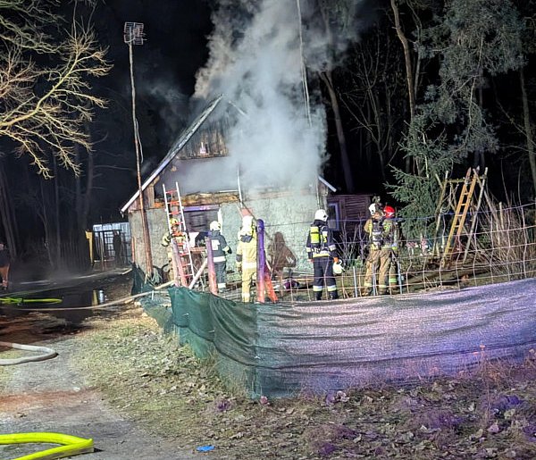 Pożar domu w Ciemierowie. Działania strażaków utrudniał silny mróz